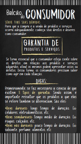 Garantia de produtos e serviços